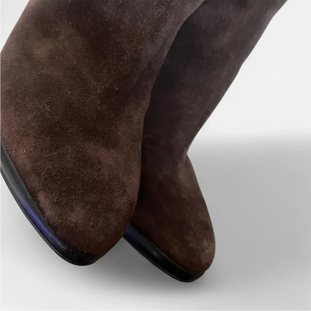 Giuseppe Zanotti Leather Suede Thigh High Stilleto Brown Boots in EU 36 US 6